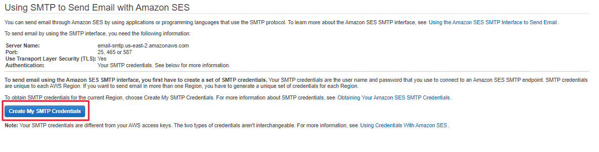 SMTP credentials